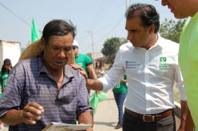 Visitó las localidades de San Francisco Cuapan y San Gregorio Zacapechpan.