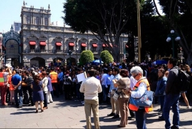 Simulacro a las 13:14 horas del miércoles 19 de septiembre.