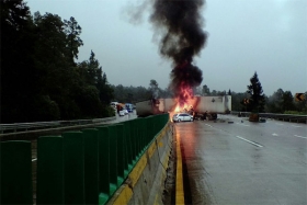 El percance se registró a la altura de Chalco, Estado de México    