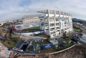 Trabajos de remodelación estadio Cuauhtémoc