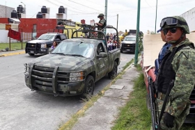 Elementos del ejército resguardan la comunidad de San José Bellavista