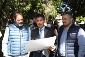 Eduardo Rivera supervisa avances de la rehabilitación del Paseo Bravo