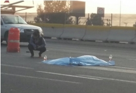 Atropellado en autopista